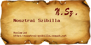 Nosztrai Szibilla névjegykártya